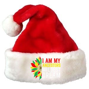 I Am My Ancestors Wildest Dream Sunflower Black History Great Gift Premium Christmas Santa Hat