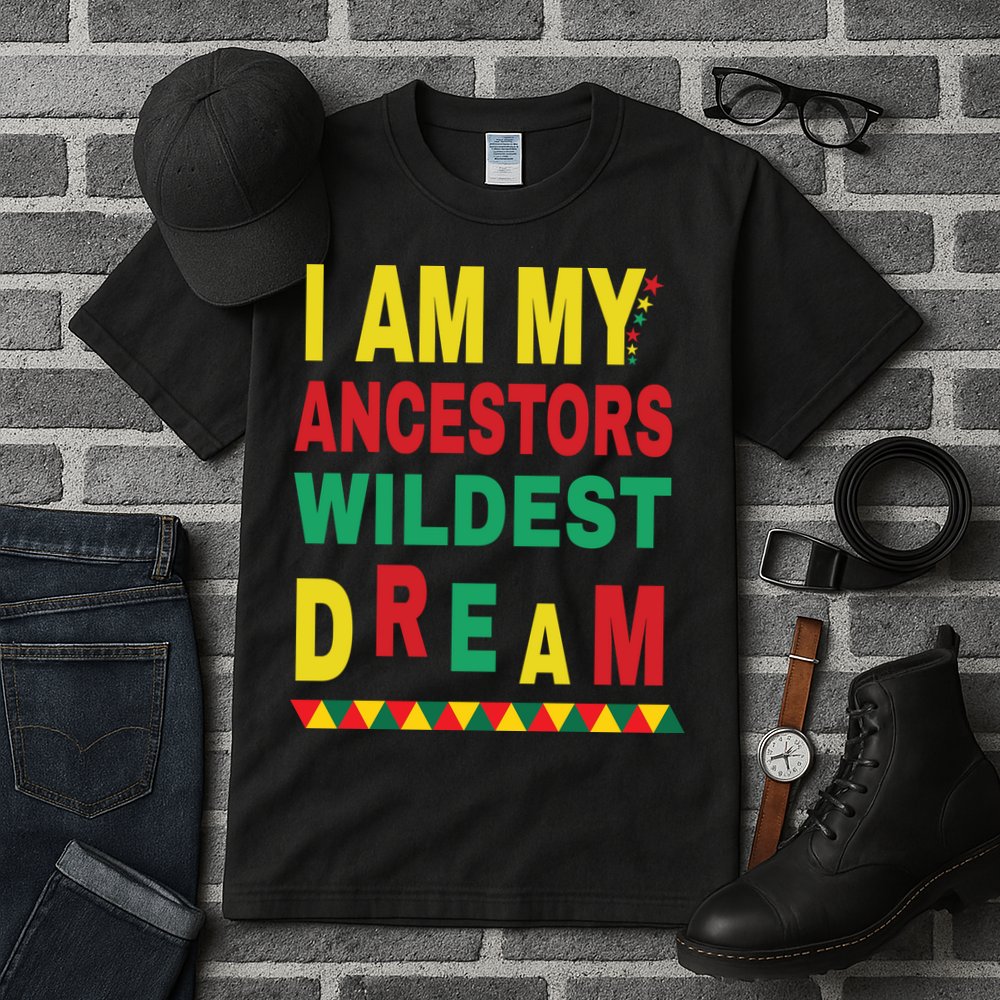I Am My Ancestors Wildest Dream Black History Month February Tall T-Shirt