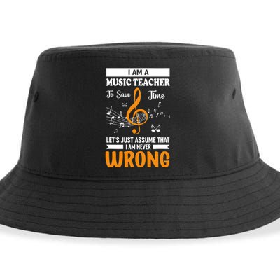 I'm A Music Teacher Music Note Notes Sustainable Bucket Hat