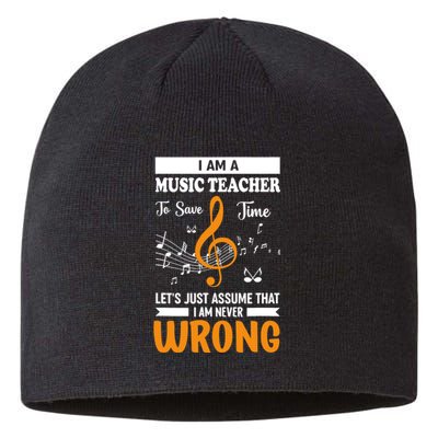 I'm A Music Teacher Music Note Notes Sustainable Beanie