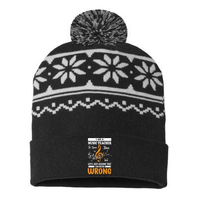 I'm A Music Teacher Music Note Notes USA-Made Snowflake Beanie