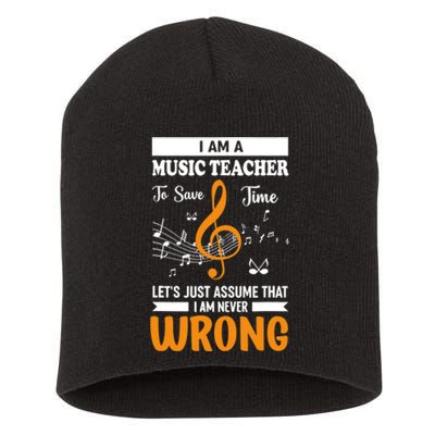 I'm A Music Teacher Music Note Notes Short Acrylic Beanie