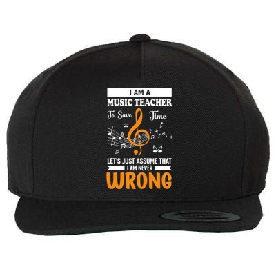 I'm A Music Teacher Music Note Notes Wool Snapback Cap