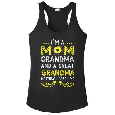 I'm A Mom Grandma Great Nothing Scares Me Mothers Day Gifts Ladies PosiCharge Competitor Racerback Tank