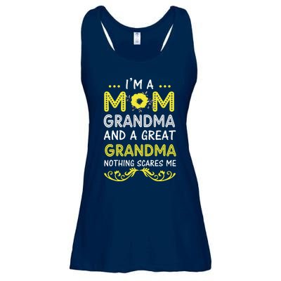 I'm A Mom Grandma Great Nothing Scares Me Mothers Day Gifts Ladies Essential Flowy Tank