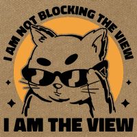 I Am Not Blocking The View I Am The View Funny Cat Cotton Canvas Backpack