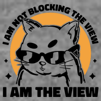 I Am Not Blocking The View I Am The View Funny Cat 7-Panel Snapback Hat