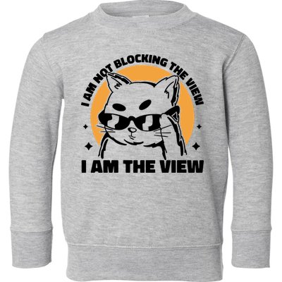 I Am Not Blocking The View I Am The View Funny Cat Toddler Sweatshirt