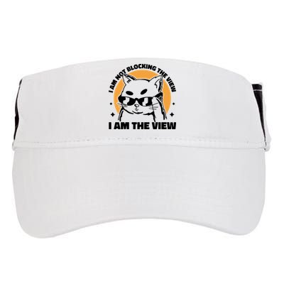 I Am Not Blocking The View I Am The View Funny Cat Adult Drive Performance Visor