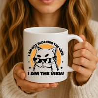 I Am Not Blocking The View I Am The View Funny Cat Mug