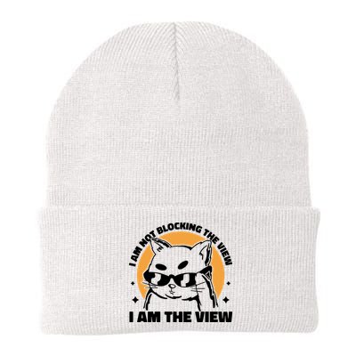 I Am Not Blocking The View I Am The View Funny Cat Beanie