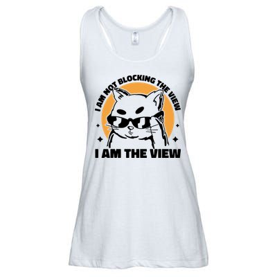 I Am Not Blocking The View I Am The View Funny Cat Ladies Essential Flowy Tank