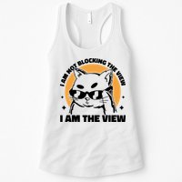 I Am Not Blocking The View I Am The View Funny Cat Womens Tank Top
