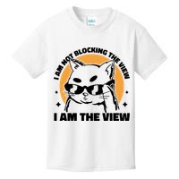 I Am Not Blocking The View I Am The View Funny Cat Kids T-Shirt