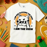 I Am Not Blocking The View I Am The View Funny Cat Kids T-Shirt