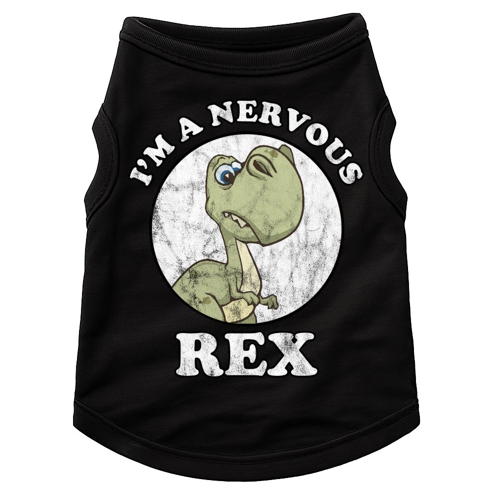 I'm A Nervous Rex Funny Dinosaur Doggie Tank
