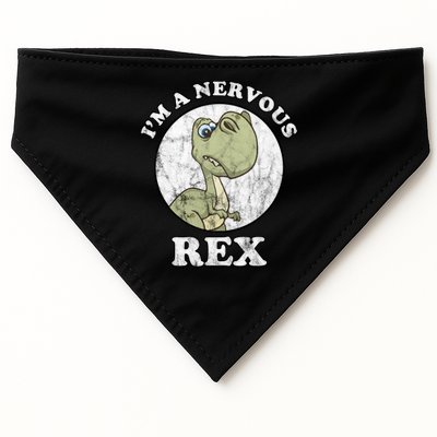 I'm A Nervous Rex Funny Dinosaur USA-Made Doggie Bandana