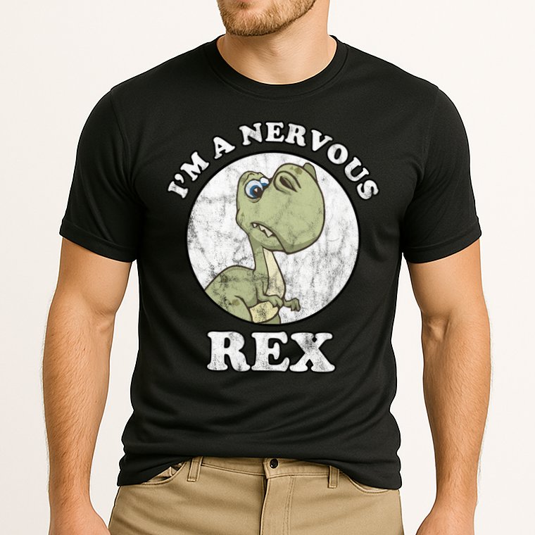 I'm A Nervous Rex Funny Dinosaur Performance Shirt