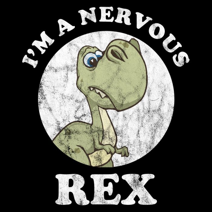 I'm A Nervous Rex Funny Dinosaur Flatbill Hat