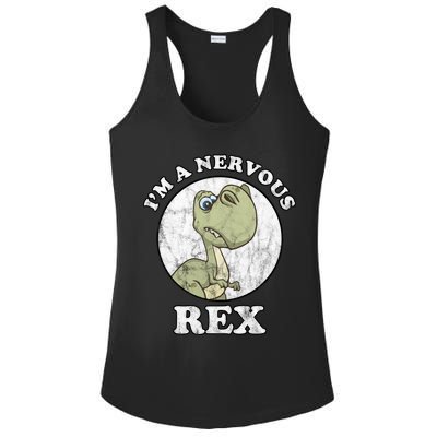 I'm A Nervous Rex Funny Dinosaur Ladies PosiCharge Competitor Racerback Tank