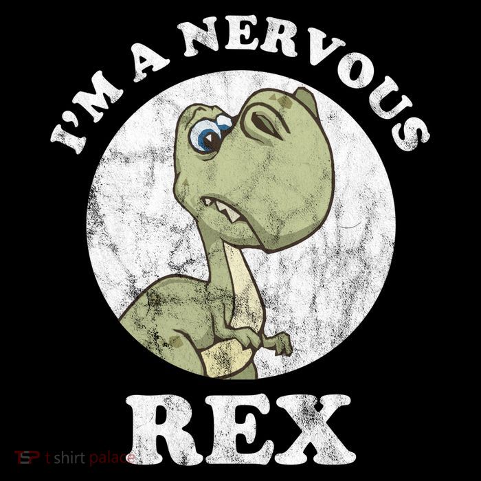 I'm A Nervous Rex Funny Dinosaur Cooling Performance Long Sleeve Crew