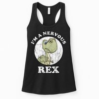 I'm A Nervous Rex Funny Dinosaur Womens Tank Top