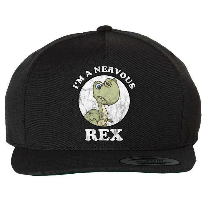 I'm A Nervous Rex Funny Dinosaur Wool Snapback Cap