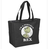 I'm A Nervous Rex Funny Dinosaur Zip Tote Bag