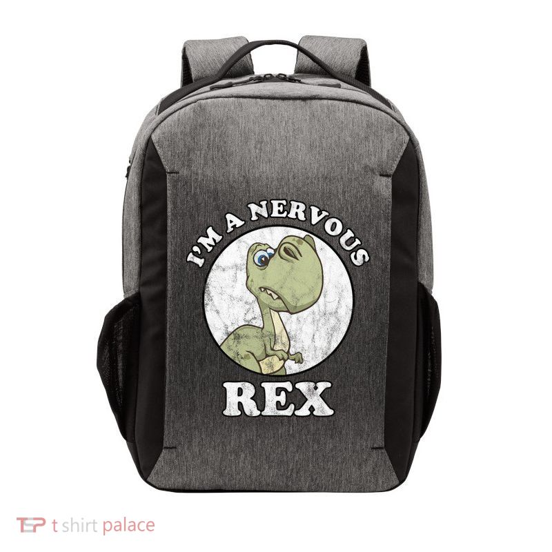 I'm A Nervous Rex Funny Dinosaur Vector Backpack