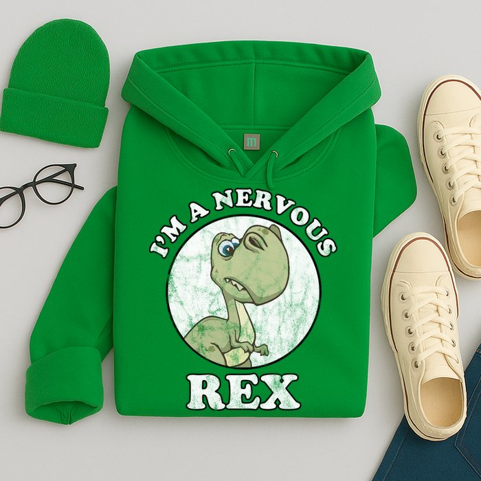 I'm A Nervous Rex Funny Dinosaur Hoodie