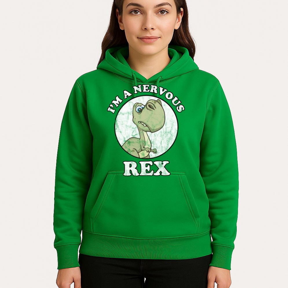 I'm A Nervous Rex Funny Dinosaur Hoodie