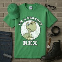 I'm A Nervous Rex Funny Dinosaur Tall T-Shirt