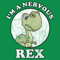 I'm A Nervous Rex Funny Dinosaur Button