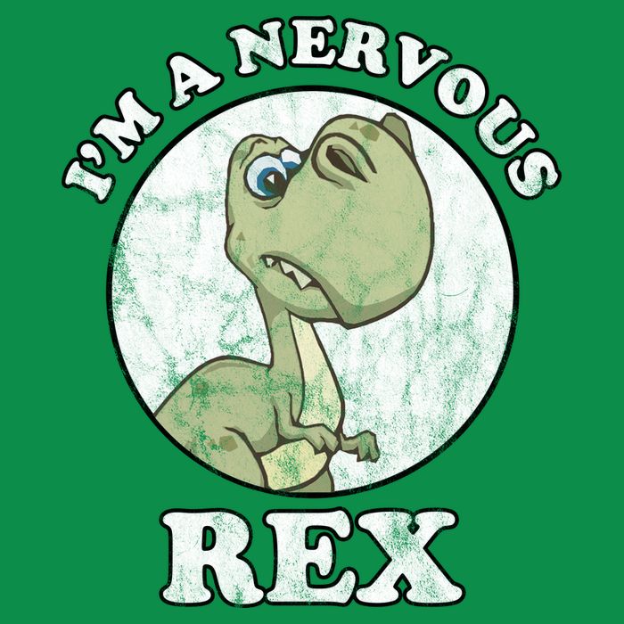 I'm A Nervous Rex Funny Dinosaur Button