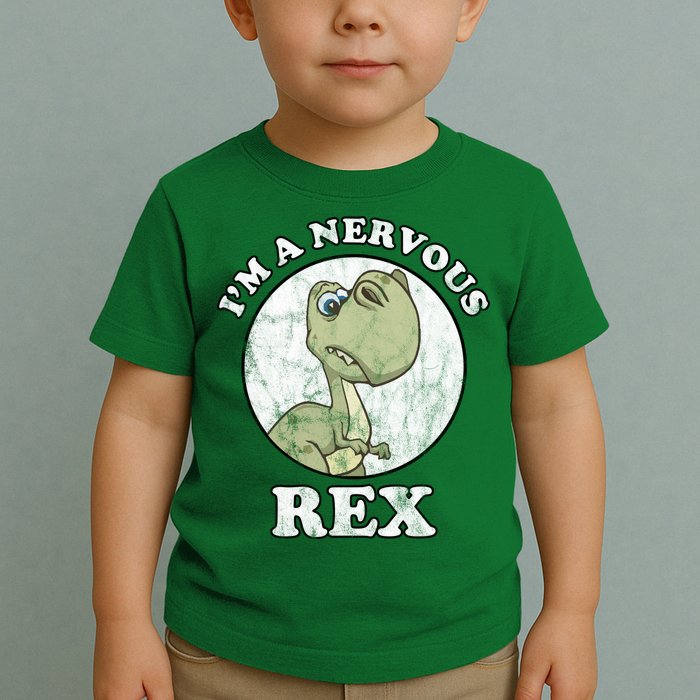 I'm A Nervous Rex Funny Dinosaur Toddler T-Shirt