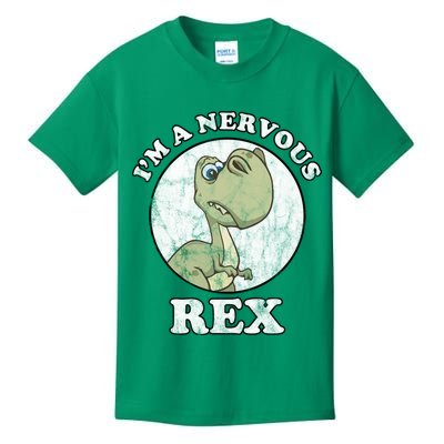 I'm A Nervous Rex Funny Dinosaur Kids T-Shirt