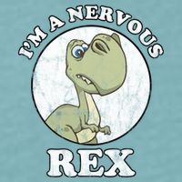 I'm A Nervous Rex Funny Dinosaur Sueded Cloud Jersey T-Shirt