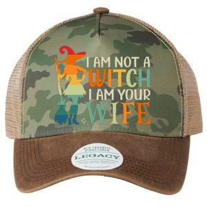 I Am Not Witch I Am Your Wife Halloween Costume Design Gift Legacy Tie Dye Trucker Hat