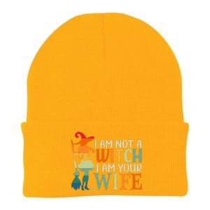 I Am Not Witch I Am Your Wife Halloween Costume Design Gift Knit Cap Winter Beanie