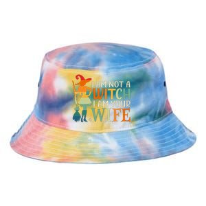 I Am Not Witch I Am Your Wife Halloween Costume Design Gift Tie Dye Newport Bucket Hat