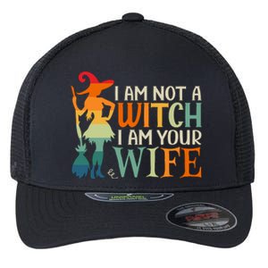 I Am Not Witch I Am Your Wife Halloween Costume Design Gift Flexfit Unipanel Trucker Cap