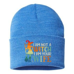 I Am Not Witch I Am Your Wife Halloween Costume Design Gift Sustainable Knit Beanie