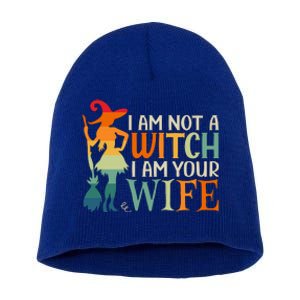 I Am Not Witch I Am Your Wife Halloween Costume Design Gift Short Acrylic Beanie