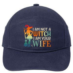 I Am Not Witch I Am Your Wife Halloween Costume Design Gift 7-Panel Snapback Hat