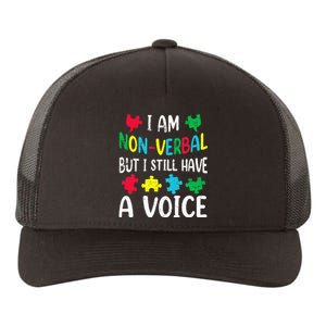 I Am Nonverbal Autism Awareness Neurodiversity Acceptance Yupoong Adult 5-Panel Trucker Hat