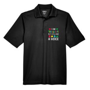 I Am Nonverbal Autism Awareness Neurodiversity Acceptance Men's Origin Performance Pique Polo