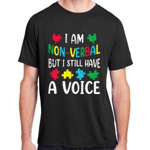 I Am Nonverbal Autism Awareness Neurodiversity Acceptance Adult ChromaSoft Performance T-Shirt