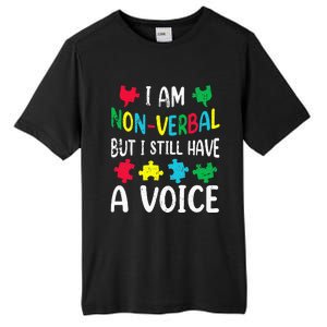 I Am Nonverbal Autism Awareness Neurodiversity Acceptance Tall Fusion ChromaSoft Performance T-Shirt