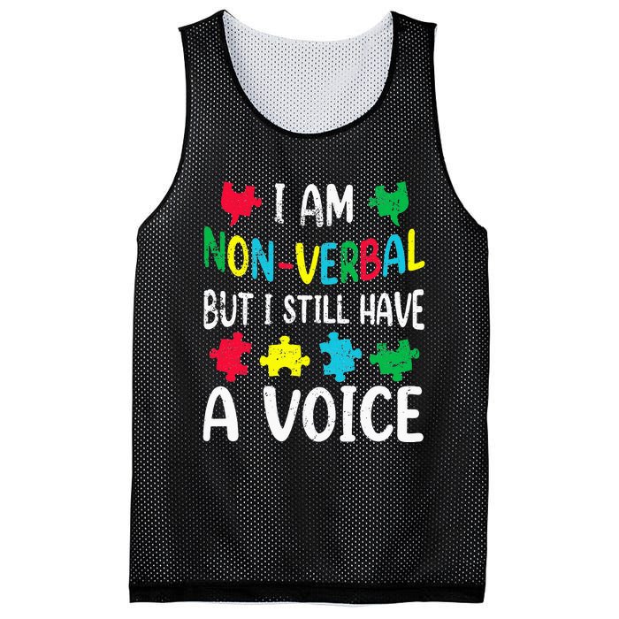 I Am Nonverbal Autism Awareness Neurodiversity Acceptance Mesh Reversible Basketball Jersey Tank