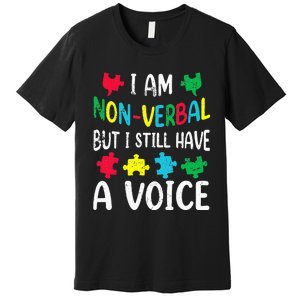 I Am Nonverbal Autism Awareness Neurodiversity Acceptance Premium T-Shirt